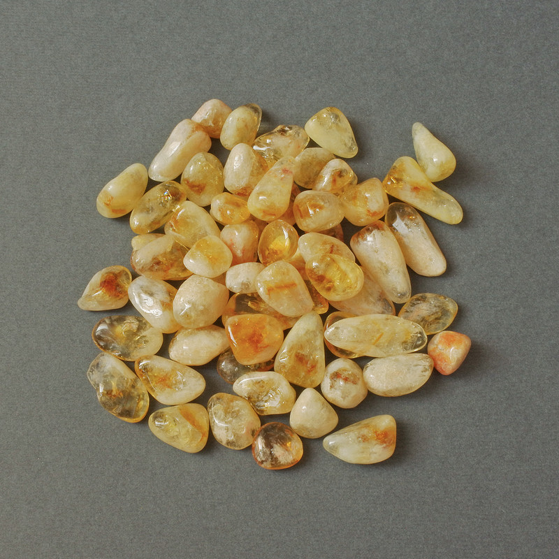 Citrine tumbled chipped natural nugget without hole 11-15×8-12mm+- (per 100 g+-)