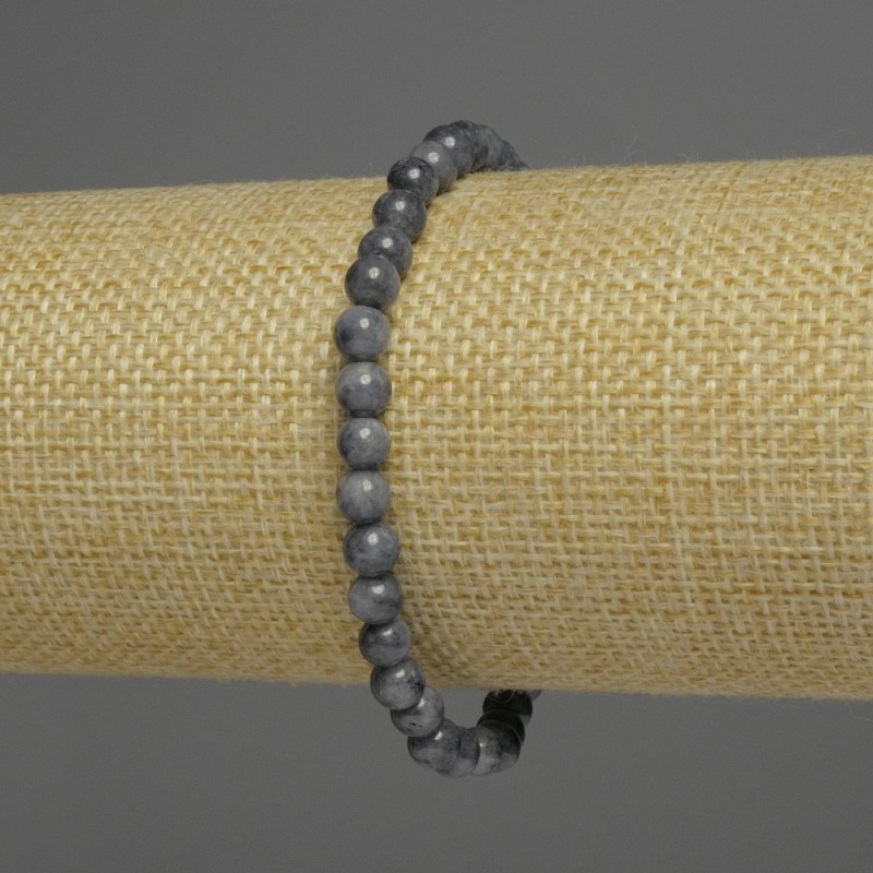 Sapphire Bracelet Smooth Bead, 7–8 mm diameter ± assorted sizes, 18 cm length ± stretch