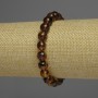 Amber Bead Bracelet, smooth round beads, 9mm diameter ±, length 18cm ±, stretch