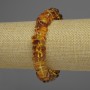 Amber Bead Bracelet, square faceted, 12x4mm, stretchy, 18cm adjustable