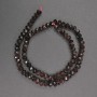 Garnet Beads, faceted rondelle, 6x4 mm, length 37 cm