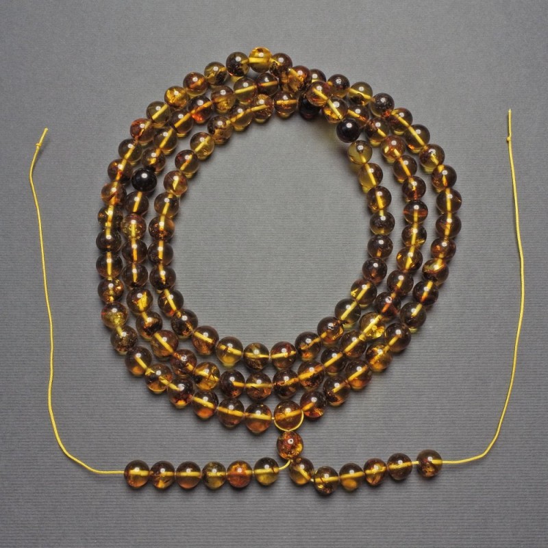Amber Beads for Long Prayer Beads, Amber Necklace Beads, 8mm±, Length 94-104cm±