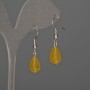 Toned Quartz Drop Earrings 8×12 mm, length 32 mm