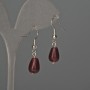 Earrings Tone-Tinted Quartz 8×12mm,+-, length 32mm+-