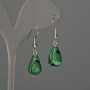 Malachite Drop Earrings 10x15mm ±, length 35mm ±