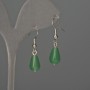 Earrings Jade Drop 8x12mm+-, length 32mm+