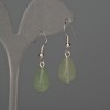 Earrings Jade Drop 10x15mm+-, length 35mm+