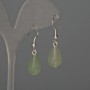 Earrings Jade Drop 10x15mm+-, length 35mm+