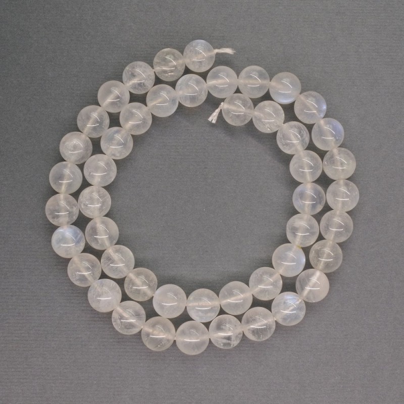Adularia natural beads smooth ball 8.5 mm diameter, length 39 cm