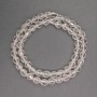 Natural Stone Beads Rock Crystal Faceted Briolette, 6x7mm, 39cm length