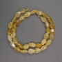 Natural Stone Beads Yellow Agate Bead, Bicónus, 8×12mm, ± length 39cm