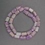 Natural Amethyst Beads, Faceted Cylindrical, 7×11 mm, 41 cm length