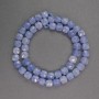 Aquamarine Beads faceted cube-shaped, 7mm diameter, cord length 39cm