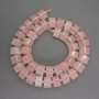Natural Stone Beads Pink Quartz Cylinder, 11x6mm diameter, 40cm length