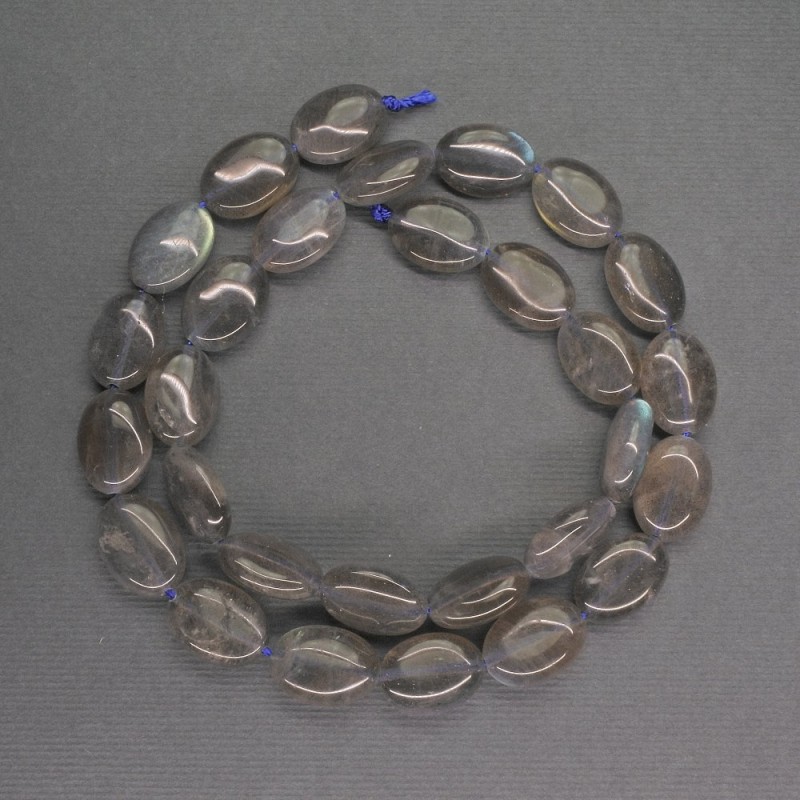 Labradorite Beads Oval Natural Stone, 10×15×6 mm ±, Length 41 cm ±