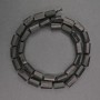 Natural Stone Beads Black Tourmaline Herl, 7x9mm, length 42cm