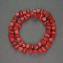 Natural Red Coral Beads, Faceted 7×9mm, length 41cm