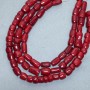 Natural Red Coral Beads, faceted rondelle, diameter 9-21×9-15mm ± assorted sizes, thread length 40cm+