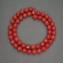 Natural Red Coral Beads, faceted round beads, 8mm diameter, length 40cm