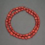 Natural Red Coral Faceted Beads, 6x7mm, 41cm length