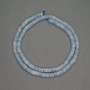 Aquamarine Beads Rondelle 4x2mm, 39cm length (natural stones)