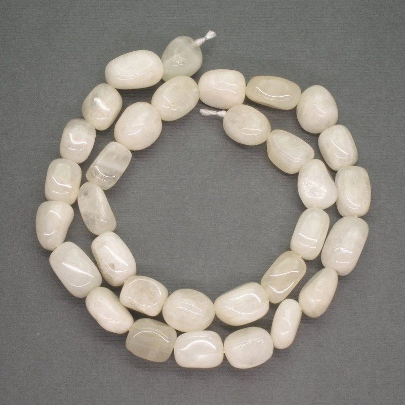 Belomorite Beads - Cabochon oval faceted 8x12mm, thread length 40cm