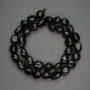 Natural gemstones Black Tourmaline faceted beads, diameter 10mm±, length 39cm±