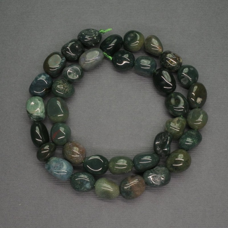 Natural Stone Jasper Green Faceted Beads 9–10 mm, 38 cm length