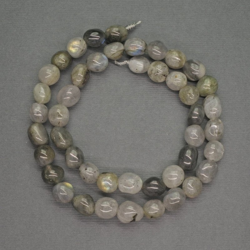 Labradorite Tumbled Beads, 8mm diameter, about 39 cm length