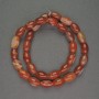 Sardonyx Barilo Natural Stone Beads, diameter 9×12 mm, length 40 cm