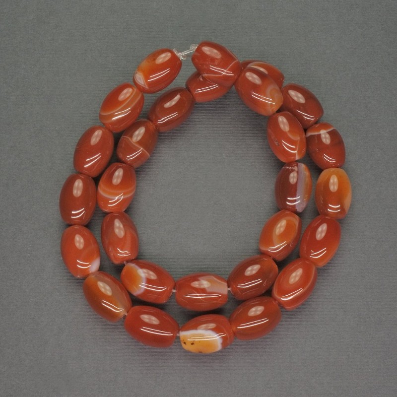 Natural Sardonyx Barrel Beads, diameter 10x13mm ±, length 38cm ±