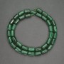 Malachite Beads Cylinder Shape 6×10 mm, natural stone, length 40cm
