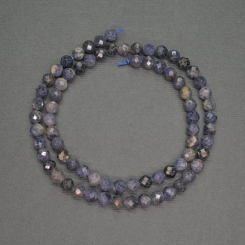 Natural Sapphire Beads Faceted Round Bead Ø 5.5 mm, length 39 cm