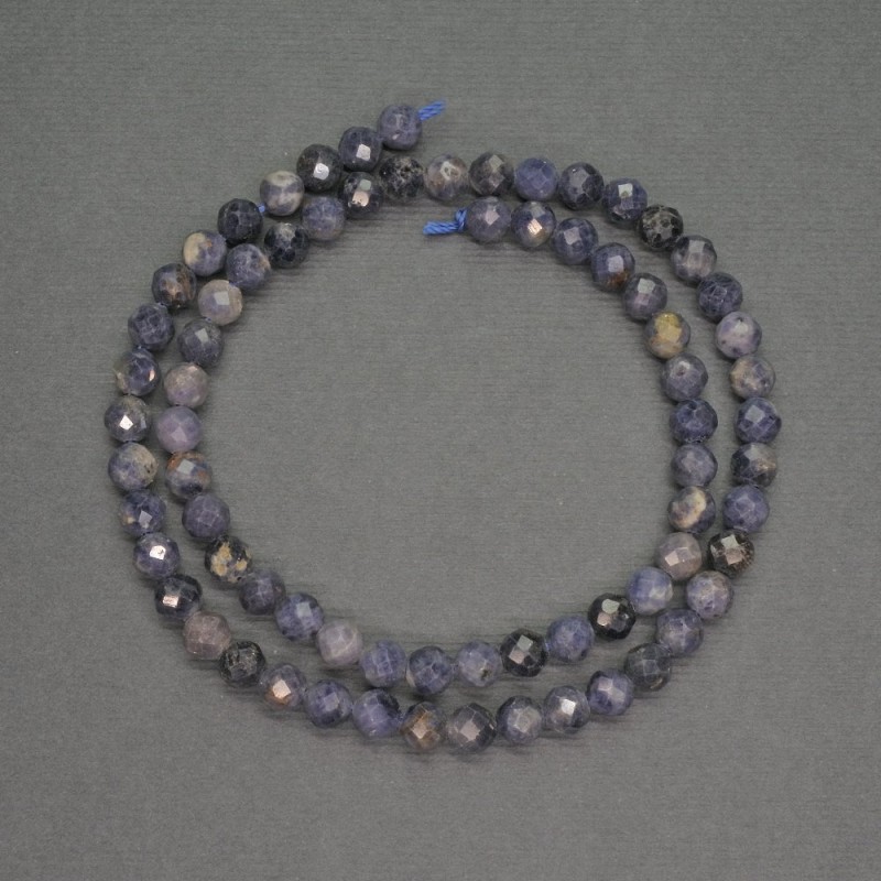 Natural Sapphire Beads Faceted Round Bead Ø 5.5 mm, length 39 cm