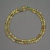 Natural Green Garnet Beads, faceted coin shape, 4x2 mm, length 40 cm