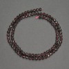 Natural Stone Garnet Faceted Bead, diameter 4.5 mm ±, length 39 cm +