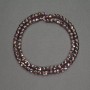 Garnet Beads, Natural Stone, Small Faceted Cubes, 4–5 mm Diameter, 39 cm Length