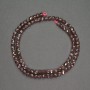 Garnet Beads Small Faceted Cube Natural Stone, 4mm±, Length 39cm±