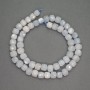 Aquamarine Beads Faceted Cube-shaped 7mm, Length 39cm ±