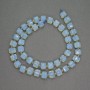 Moonstone Opalite Beads (synthetic) Faceted Cube, diameter 7mm± beads, diameter 3mm±, length 39cm+