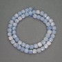 Aquamarine Beads, Faceted Cube, 7mm diameter, length 39cm