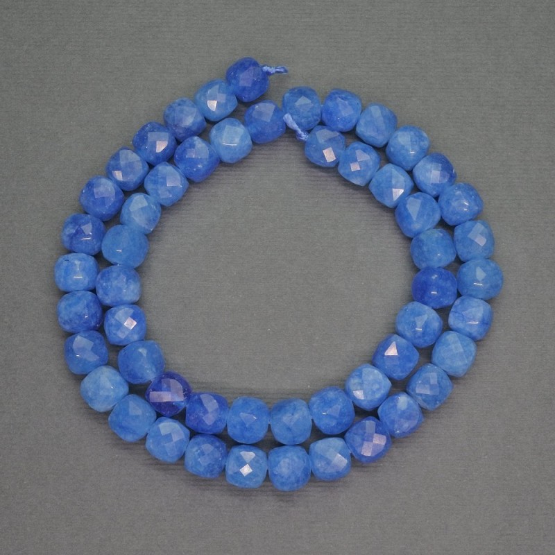 Natural Apatite Beads (individual) Faceted Cube, 7mm± diameter, 40cm± length