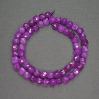 Sugilite Beads Faceted Cube 7mm Dia, 40cm Length