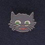 Brooch Cat Gray Color with Silver Metal 27x22mm+