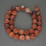 Sardonyx Natural Stone Beads Granulated Ball 12mm Diameter, 37cm Length