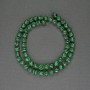 Malachite Beads, faceted round beads, 6mm diameter ± on thread, length 36cm+
