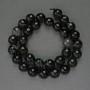 Agate Beads, Faceted Sphere, 12 mm diameter ± on thread, length 37 cm+