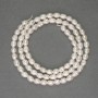 Freshwater White Pearls on a Thread, 4–4.5×4 mm, on thread, length 37 cm+