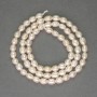Freshwater White Pearls on a Thread, diameter 5×4mm± on thread, length 36cm+