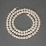 Freshwater White Pearls on a Thread, diameter 4×3.5 mm ± on thread, length 36 cm ±